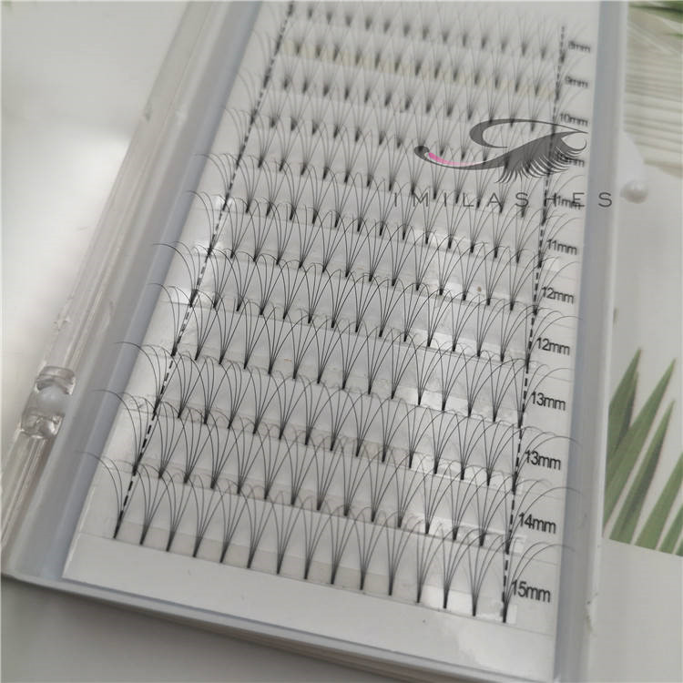 Wholesale high quality pre made heat bonded fan lashes-V